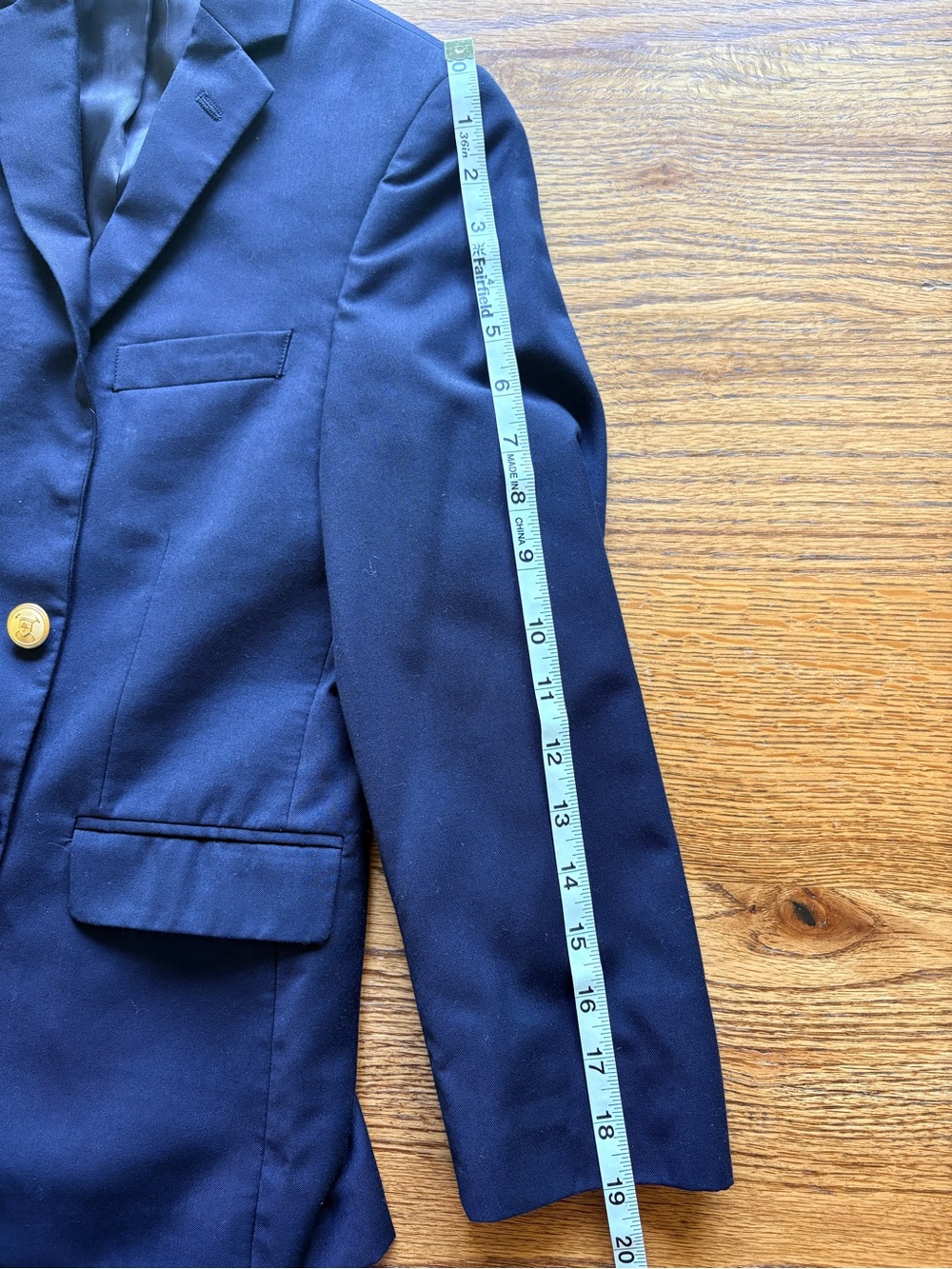 Boys Lauren- Ralph Lauren Navy Blue Blazer with Gold Buttons-10R - Picture 15 of 15